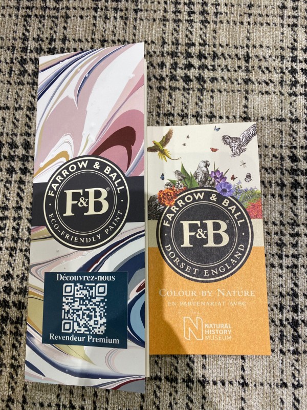 Nouveau look du nuancier de peinture de la marque haut de gamme FARROW AND BALL dans les boutiques TOULON et SANARY 