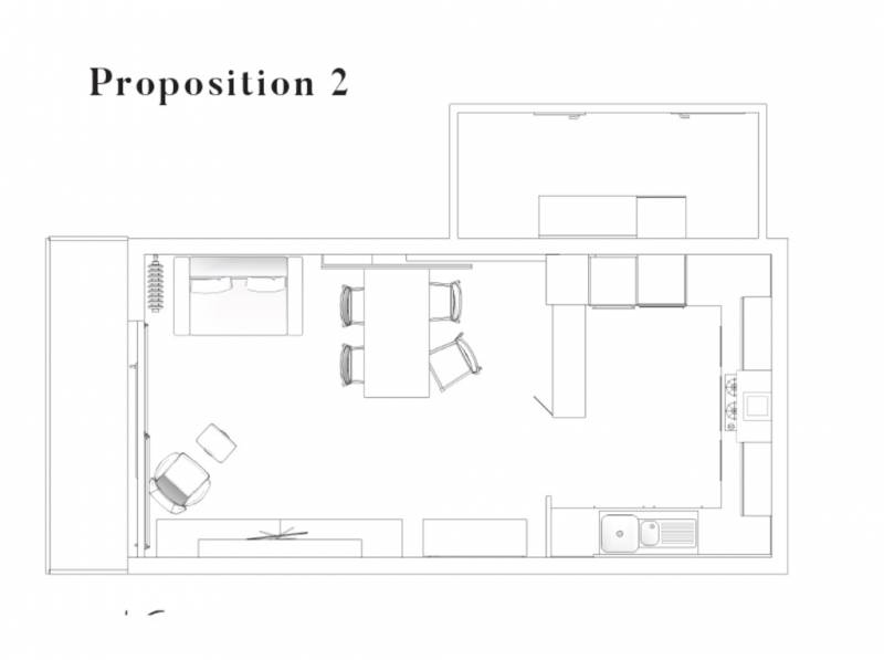 plan de coupe de réalisation du projet d'un appartement  à Toulon par une bonne entreprise 